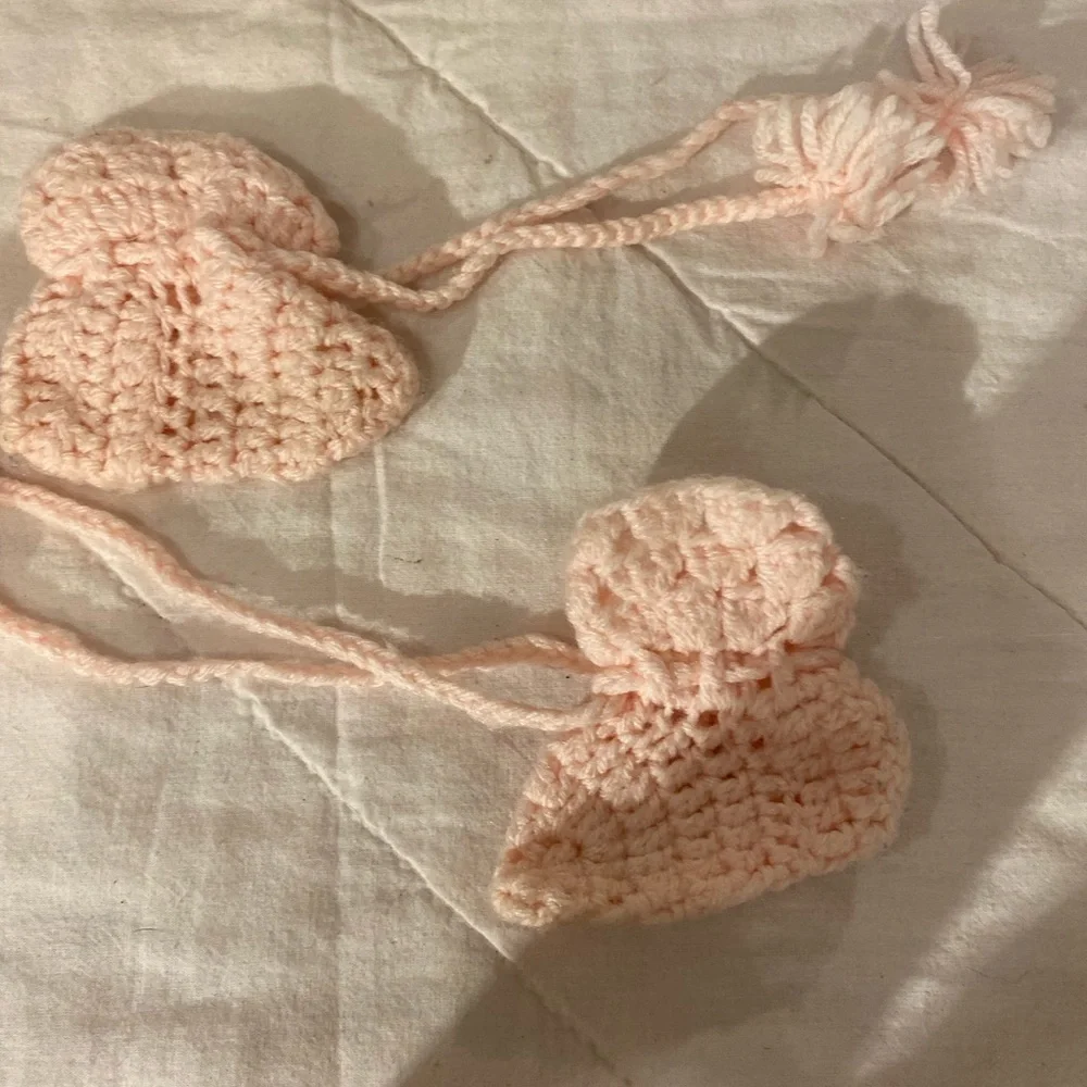 Hand Crafted Pink Booties Newborn (FB)